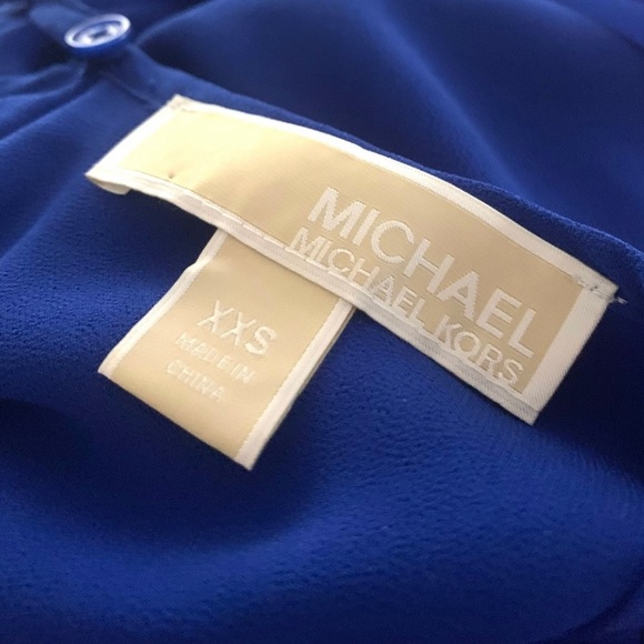 MICHAEL Michael Kors Cobalt Cold
Shoulder Blouse, Blue ruffled - Picture 6 of 6